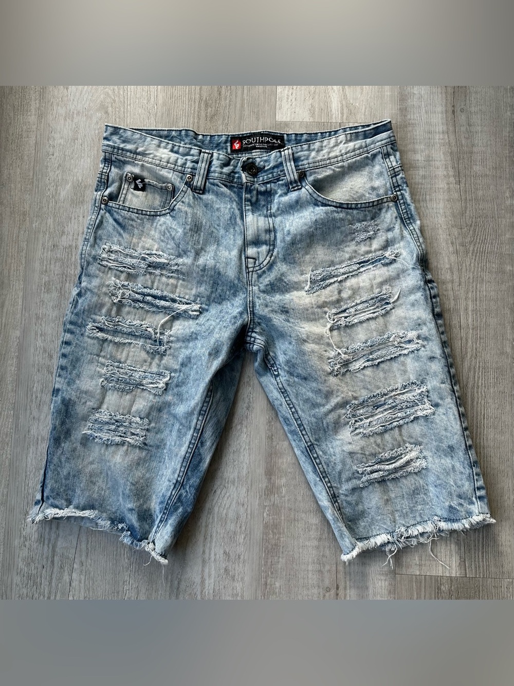 Southpole Distressed Jean Shorts Mens Size 32